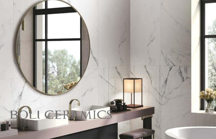Acid Resistant Marble Effect Ceramic Wall Tiles Less Than 0.05% Absorption Rate
